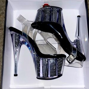 Pleasers Diamond Studded Platform Heels